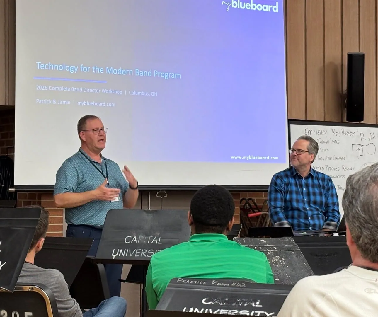 We were honored to present myblueboard at the Complete Band Directors Workshop at Capital University yesterday!
It's always valuable to spend time with music educators, hear what's happening in their programs, and share ideas that can help support their work.
Thank you to Brian Stevens for the invitation and to everyone who took the time to connect with us.